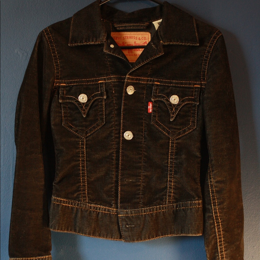 Black Corduroy Levi’s type 1 icon Western jacket